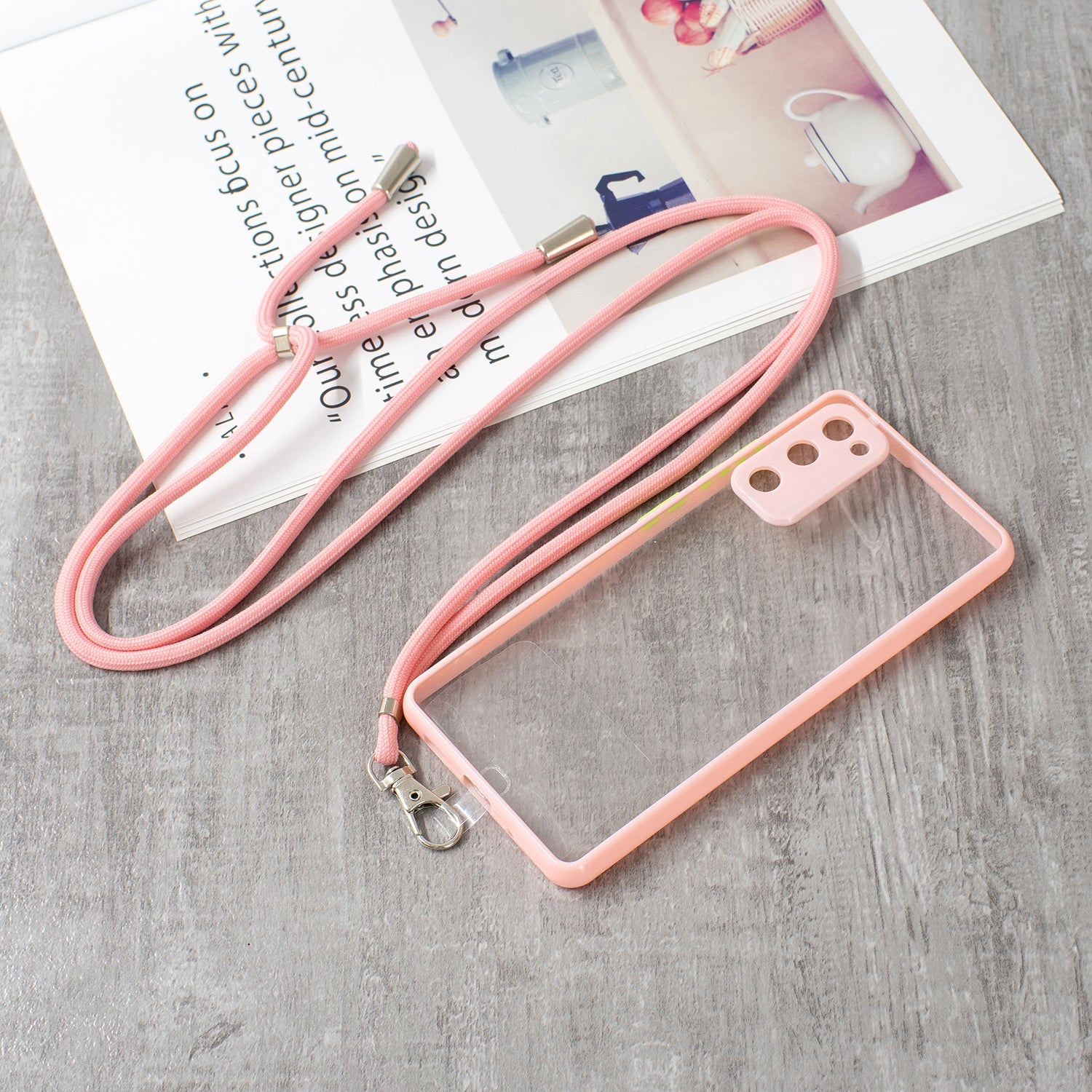 Transparent TPU + Acrylic Back Phone Cover Shell with Lanyard for Samsung Galaxy S20 FE 2022/S20 FE 4G/S20 FE 5G/S20 Lite - Pink Transparent TPU + Acrylic Back Phone Cover Shell with Lanyard for Samsung Galaxy S20 FE 2022/S20 FE 4G/S20 FE 5G/S20 Lite - Pink